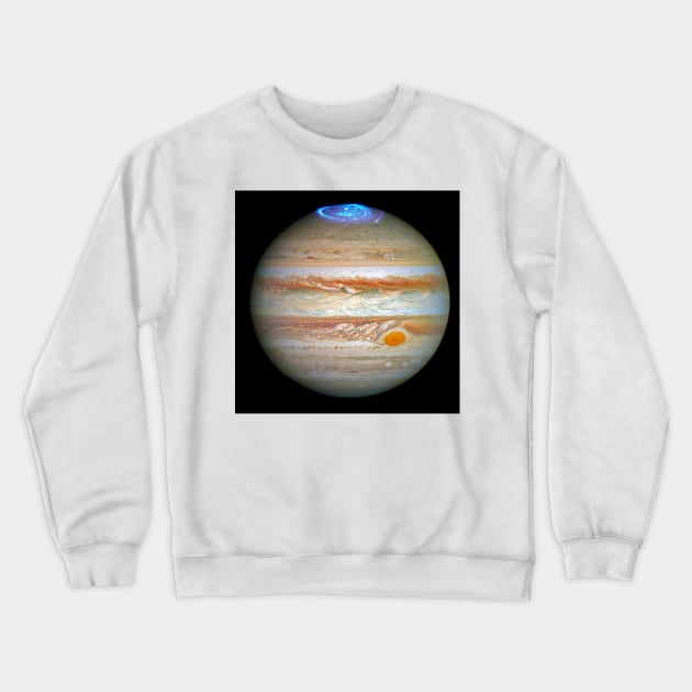 Aurora on Jupiter, HST-ultraviolet image (C029/8233) Crewneck Sweatshirt by SciencePhoto